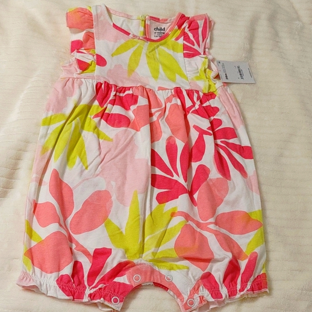 Child of Mine cutters colorful baby girl romper size 24 months